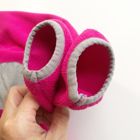 Polar Edge Fleece Zip Jacket Rip Stop Fabric Elbow Patch & Chest Pink M(8/10) - Picture 6 of 8